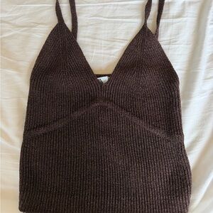 Zara Chocolate Brown Knit Camisole